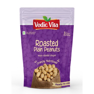 Vedic Vita Roasted Plain Peanuts (500g)